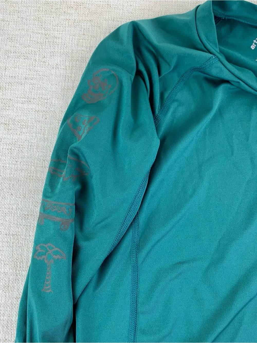 Lot of 2 boy Art class Rash Guard Swim Shirt - long sleeve orange green size L